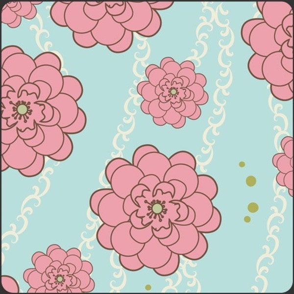 Girly Girl Fabric by Art Gallery Rose Blooming Chain cotton quilting 1 Yard