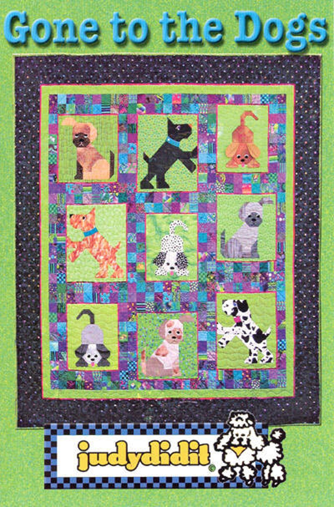 Gone to the Dogs Quilt Pattern by Judydidit Designs Etsy
