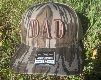 Official Bottomland Camo 3D PUFF "DAD" Embroidered Hat | Richardson 112PFP
