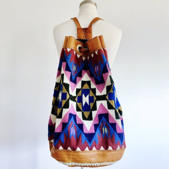 Kilim Backpack • South American Wool Backpack • Le
