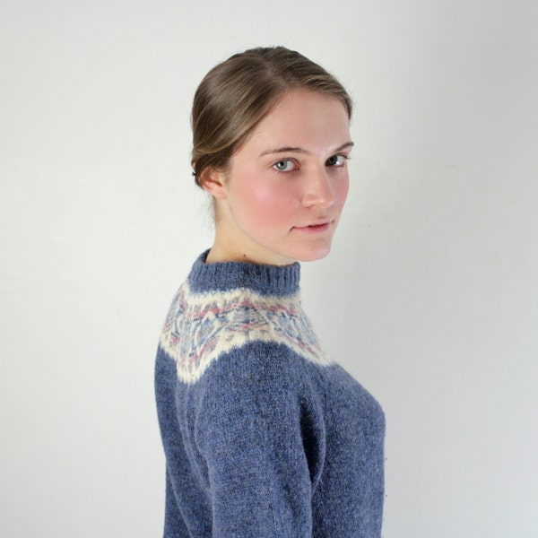 Fair Isle Sweater / Knit Nordic Sweater