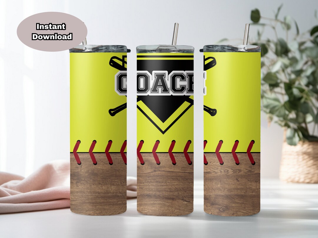 Softball Coach Tumbler Wrap for Head Coach Tumbler Template Digital
