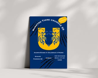 Invitacion Digital de Tigres | Futból | Cumpleaños
