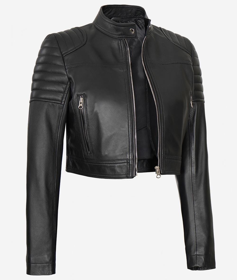 【BADBLOOD】Squad Crop Racer Jacket - Coated Black Squad Crop Racer Jacket - Coated Black – BADBLOOD TAIWAN