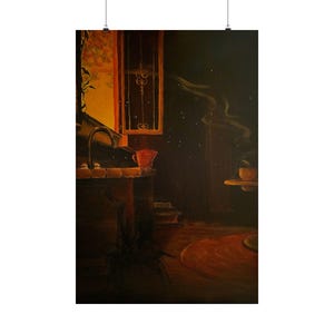 Pintura acrílica "Mañana Serena" - Pósters verticales mate