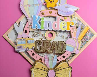 Graduation pre Kinder caps decor cap topper custom kindergarten graduation Cap Decorated  Girls Boys School Graduation Cap And Gown