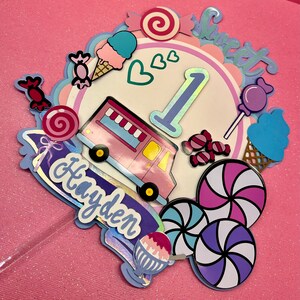 Candyland Cake Topper: Sweet Treats Party Decor