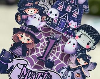 Halloween cake topper one cake topper halloween spooky one cake topper centerpieces halloween ghost cake topper spooky witch haunted house