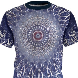 Psychedelic Space Mandala T-Shirt - Festival Wear for Cosmic Explorers | Trippy Galaxy Art Apparel