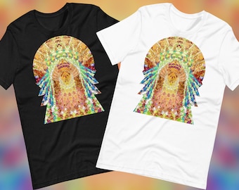 Psychedelic Short-sleeve Unisex T-shirt - Dreamcatcher - Bright Colored Kaleidoscopic Abstract Design Graphic Tee