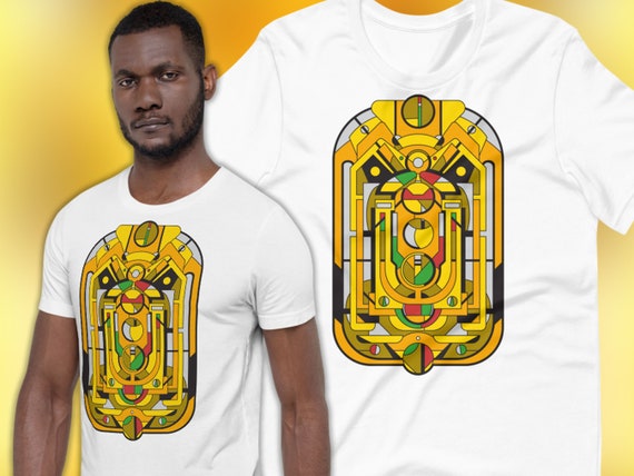 T-shirt Casual da Uomo a Righe con Stampa Digitale 3D Girocollo Manica