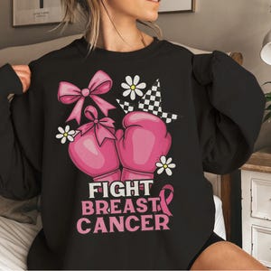 Pink Boxing Gloves PNG: Fight Breast Cancer Awareness T-Shirt Design