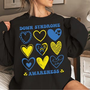 Down Syndrome Awareness Heart Design: T-shirt, Mug, Tote Bag (PNG, SVG Digital Download)