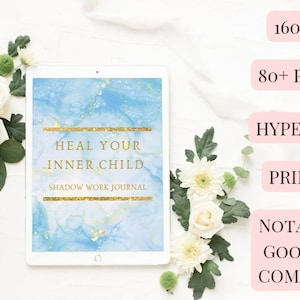Inner Child Journal | Guided Healing Therapy Workbook | Shadow Work | Heal Childhood Trauma | Guided Reparenting Workbook