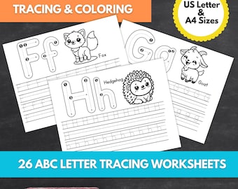 ABC Letter Tracing Worksheets: Preschool Alphabet Writing Practice (PDF)