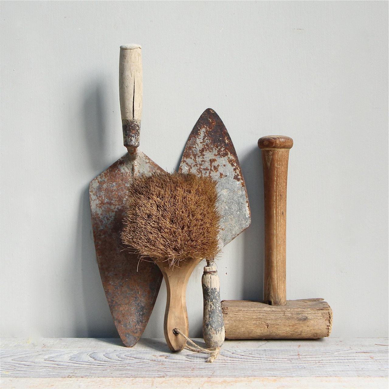 Vintage Masonry Tools / Bricklaying Industrial Home Decor Etsy