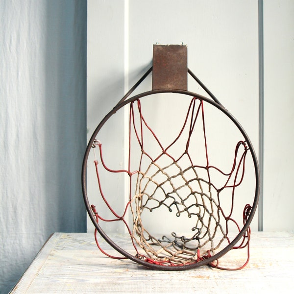 Vintage 1970's Basketball Hoop and Net