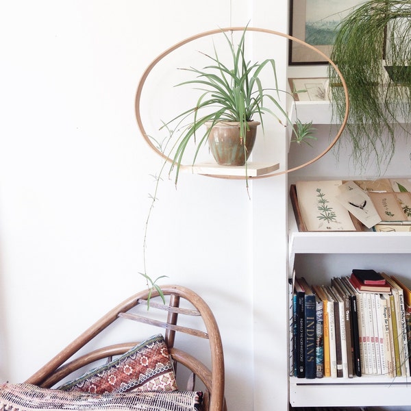Handmade Bentwood Hanging Planter -modern, boho