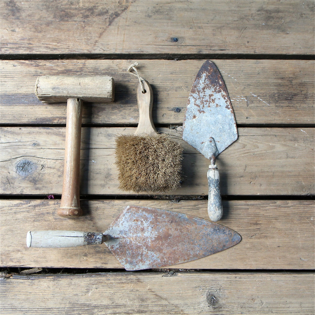 Vintage Masonry Tools / Bricklaying Industrial Home Decor Etsy