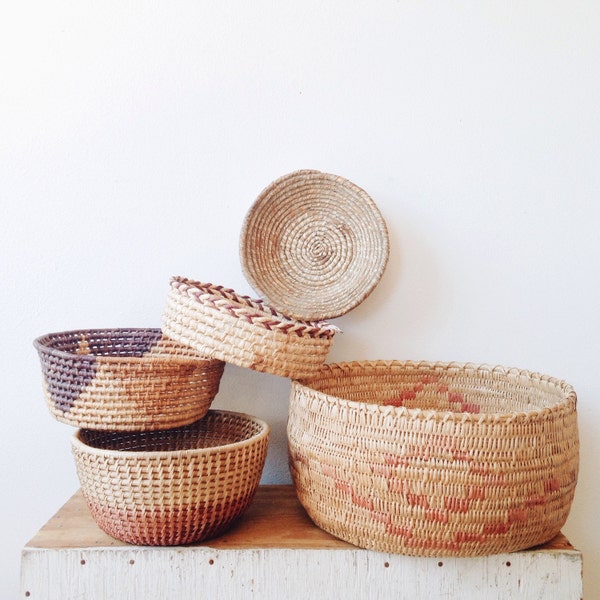 Vintage Southwestern and Native Basket - ombre