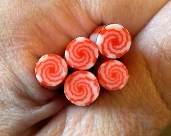 COE 90 - Red & White Swirl Murrine