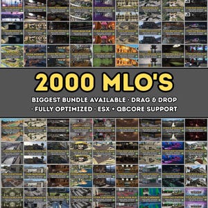 FiveM 2000+ MLO Ultimate Mega Pack | Largest Map Collection | Ready for ESX and QBCore | Optimized | Drag & Drop Installation