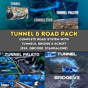 FiveM Tunnels & Bridges Pack | Map Expansion MLO + Border Script | Optimized | Plug and Play | ESX, QBCore and Standalone Compatible