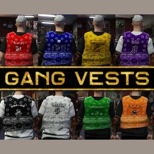FiveM Clothing Gang Vests for Male and Female with Lore Friendly and Unbranded Outfits Ready to Use and Fully Optimized for FiveM Servers