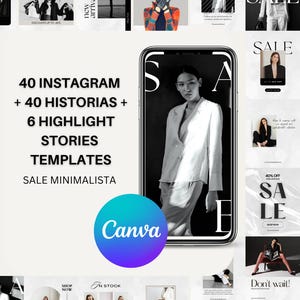 Instagram Templates Clothing Store Templates Social Media Templates Post, Stories and Highlights Templates Editable in Canva