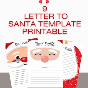 Kit Navideño Mágico: 9 Cartas a Santa Claus Imprimibles en PDF, Cartas imprimibles navideñas, Cartas para Santa Claus en PDF, Querido Santa
