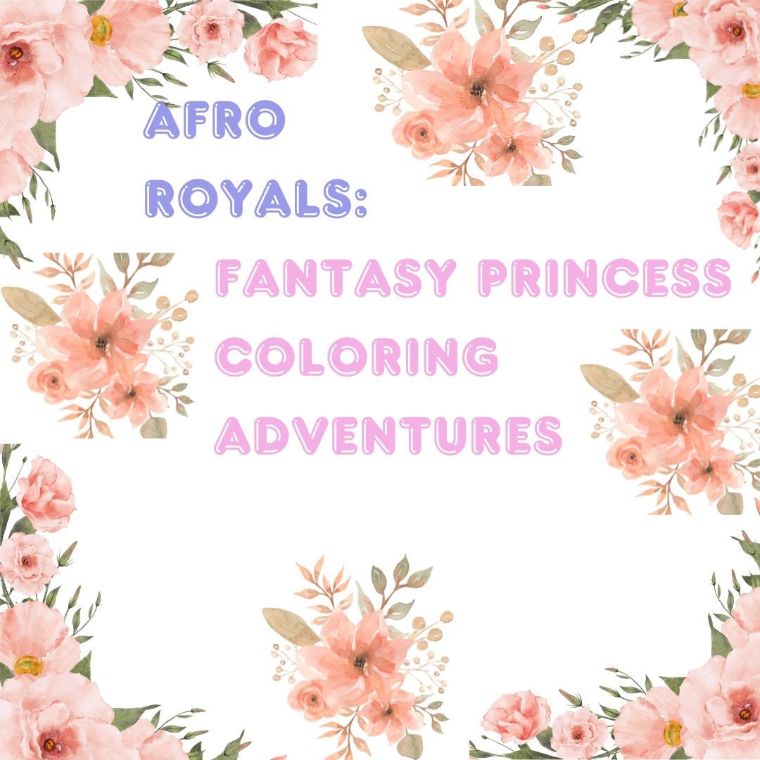 Afro Royals: Fantasy Princess Coloring Adventures - Etsy