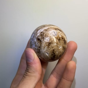 wunderschöne seltene Schokoladen Calcit Kristall Kugel 184g