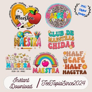 Retro Maestra Word Png, Teacher Life, Teach Love Inspire, Spanish Teacher png, Maestra School, maestra bundle png, Maestra digital download
