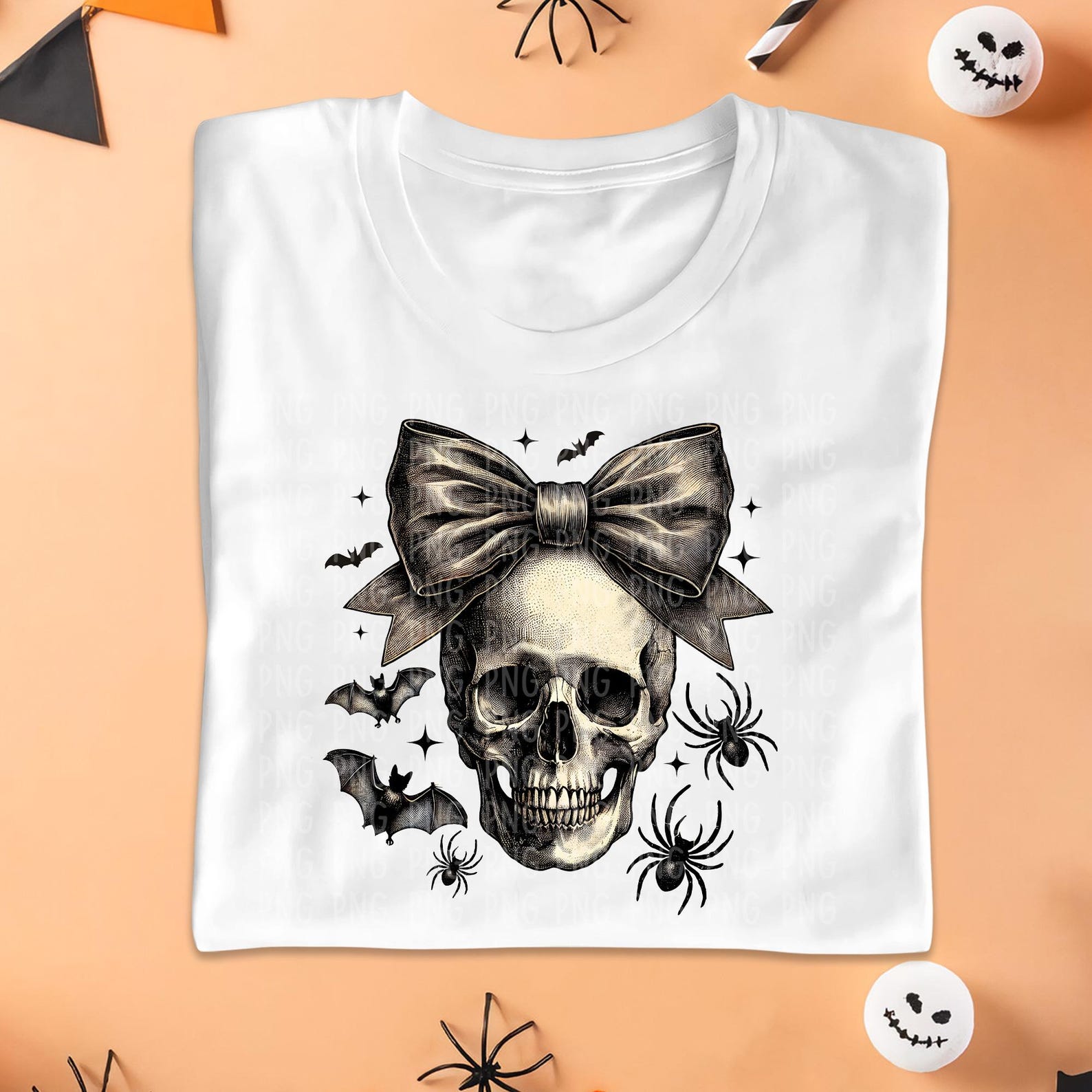 Halloween Skull Bow Png, Coquette Png, Bow Halloween Skeleton Png ...