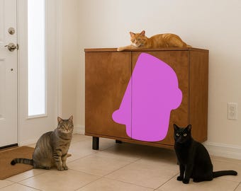 Automatic Litter Box Enclosure | Cat Cabinet Cover for Litter Robot | Odor Control | Choice of Feet | Fits LR4