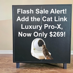 Cat Litter Box Enclosure: Odor Control Cabinet - Fits CatLink Scooper Pro