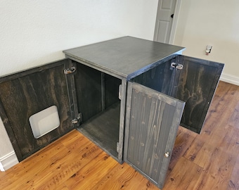 Litter Robot 3 & 4 Cat Cabinet Enclosure Cover | Odor Control | Fits LR3, LR4 | Easy Tray Access with End Door | Smooth Panels