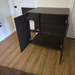 Litter Robot Enclosure: Modern Cat Cabinet with End Door
