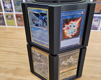 Firulab Titulaire de la Carte renouvelable - Plateau de Cartes à Jouer Rotatif à Double Pont - Porte-Cartes Pratique et pivotant pour Jeu de fête Adultes