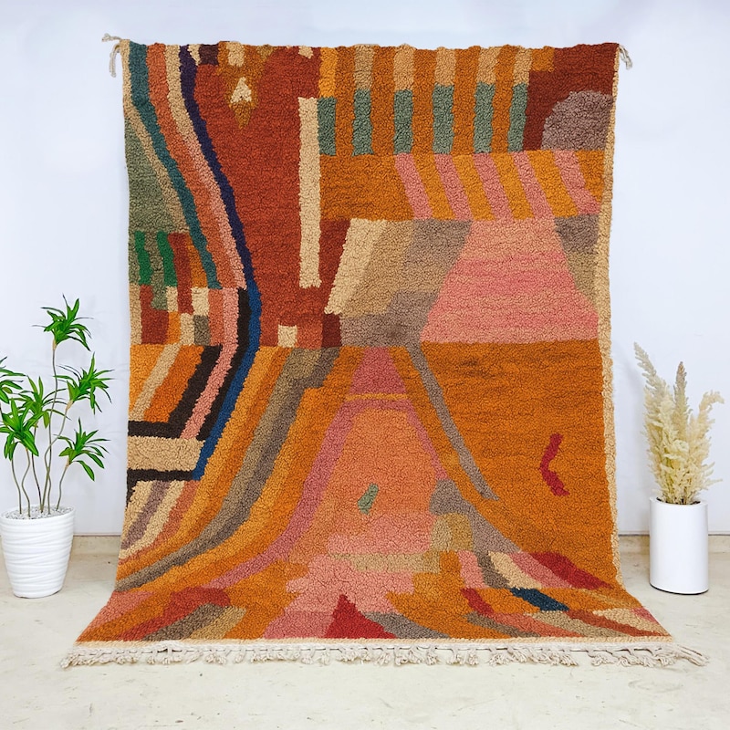 Orange Multi Colored Rug - Etsy