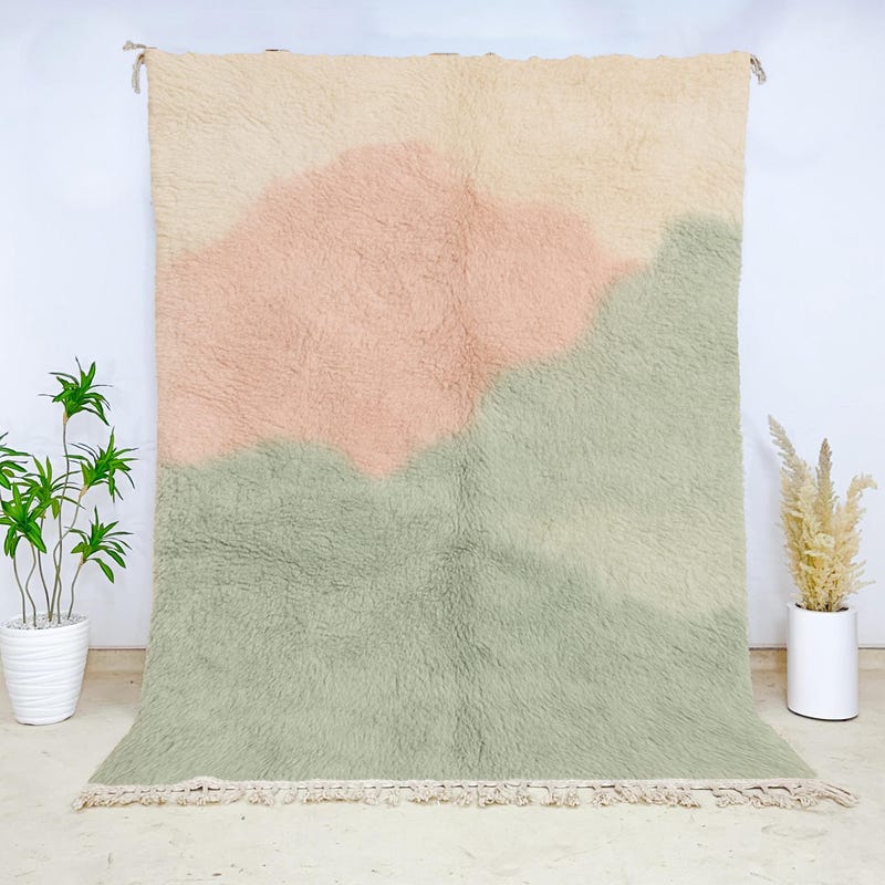 Sage Green And Cream Living Room Rug
