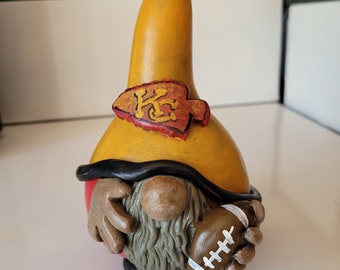 Go Chiefs! Primitive Sculpted Gourd Football Player Gnome