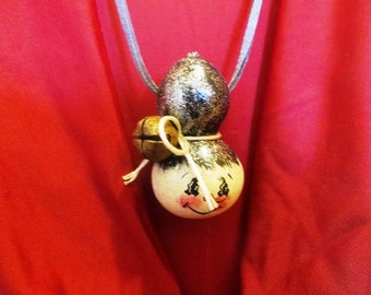 Gourdeous Gourd Snowman Head Pendant Necklace