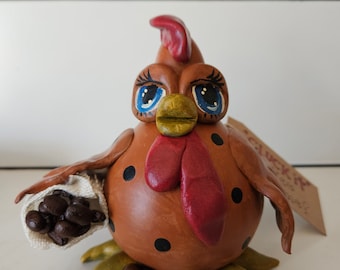 Gourd Sculpted Coffee Chic Chicken Cluck It Coffee Time