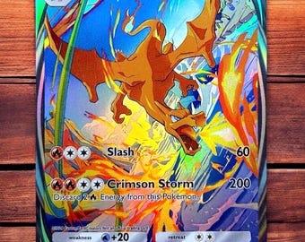 POKEMON Charizard ex TCG Pocket custom card Holo!
