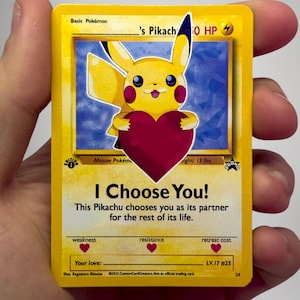 POKEMON Pikachu Valentijnsdag-kaart op maat Liefde!