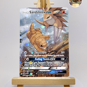 Carte personnalisée POKÉMON Sandshrew GX Cosmo Holo!