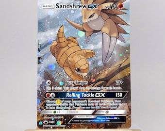 POKEMON custom cardSandshrew GX Cosmo Holo!
