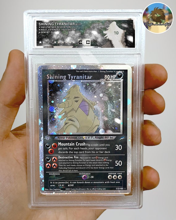 ポケモンカードゲーム Shining Tyranitar Shining Tyranitar 113/105 Neo Destiny Holo for sale online