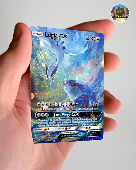 POKEMON Custom Card Lugia & Kyogre Gx Cosmo Holo! - Etsy